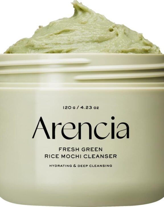 Arencia Korean Rice Mochi Face Cleanser - Face Mask, Foaming Cleanser, Gentle Scrub All in One - Deep Cleansing, Moisturizing, Pore Minimizing, Removing Blackhead- with Rice Water & Green Tea, Mugwort